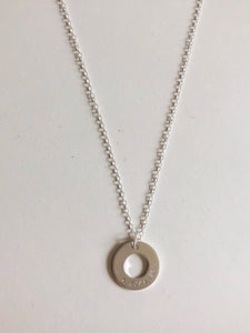 I Love You Washer Necklace