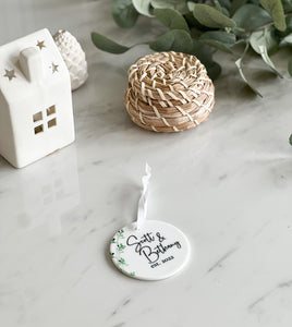 Personalised Couples Ceramic Decoration