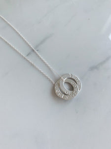 Personalised Interlocking Necklace- Classic Font