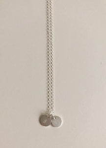 Initials Mini Disc Necklace