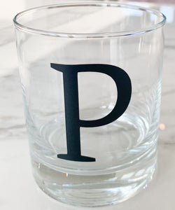 Personalised Initial Monogram Glass