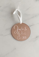 Load image into Gallery viewer, Personalised Couples Christmas Bauble