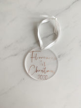 Load image into Gallery viewer, Personalised Baby 1st Christmas Bauble