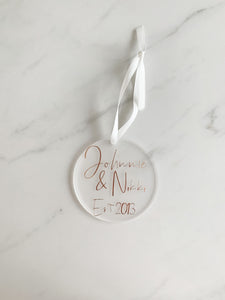 Personalised Couples Christmas Bauble