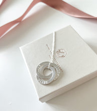 Load image into Gallery viewer, Triple Personalised Interlocking Necklace- Handwriting Font