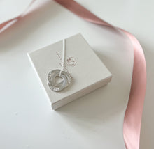 Load image into Gallery viewer, Triple Personalised Interlocking Necklace- Handwriting Font