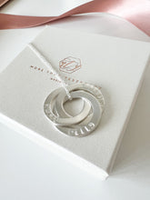 Load image into Gallery viewer, Triple Personalised Interlocking Necklace- Handwriting Font