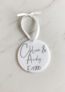 Personalised Couples Christmas Bauble