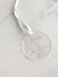 Personalised Baby 1st Christmas Bauble