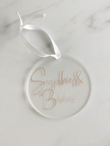 Personalised Couples Christmas Bauble