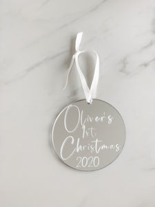 Personalised Baby 1st Christmas Bauble