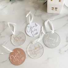 Load image into Gallery viewer, Personalised Couples Christmas Bauble