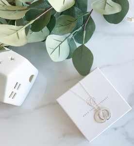 Personalised Interlocking Necklace- Handwriting Font