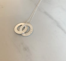 Load image into Gallery viewer, Personalised Interlocking Necklace- Handwriting Font