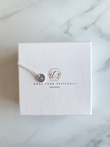 Initials Mini Disc Necklace