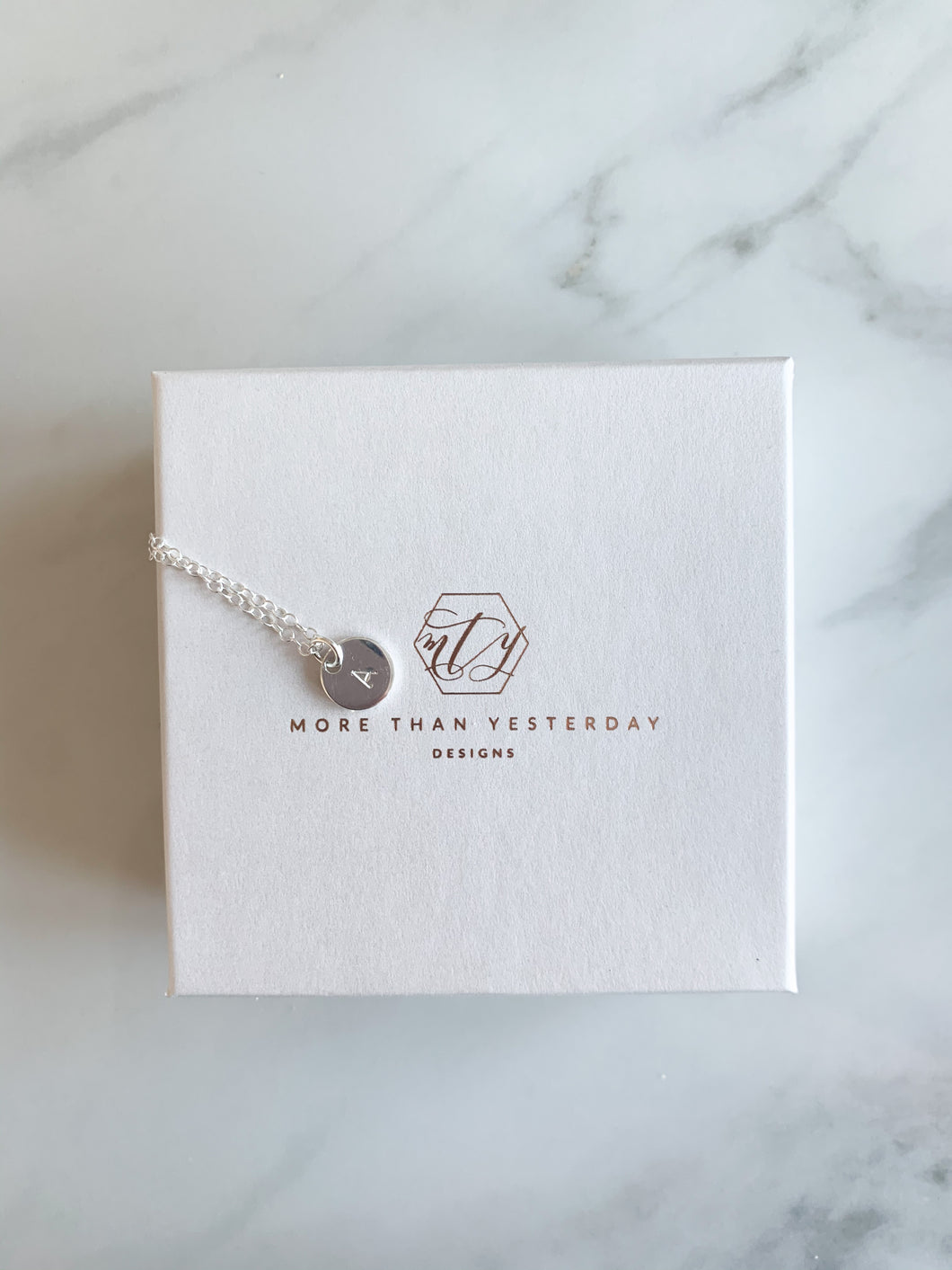 Initials Mini Disc Necklace