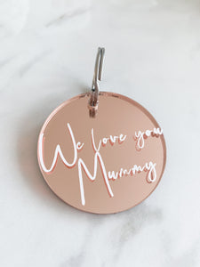 Personalised Rose Gold Keyring