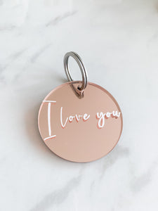 Personalised Rose Gold Keyring