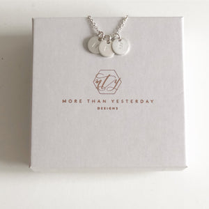 Initials Mini Disc Necklace