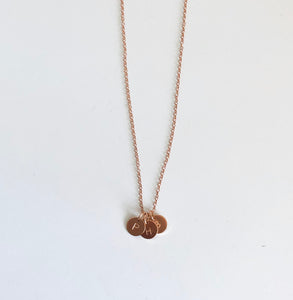 Rose Gold Initials Necklace