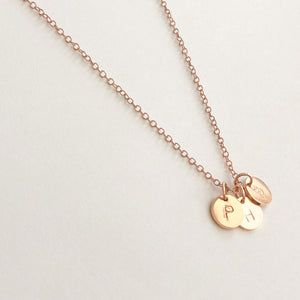 Rose Gold Initials Necklace